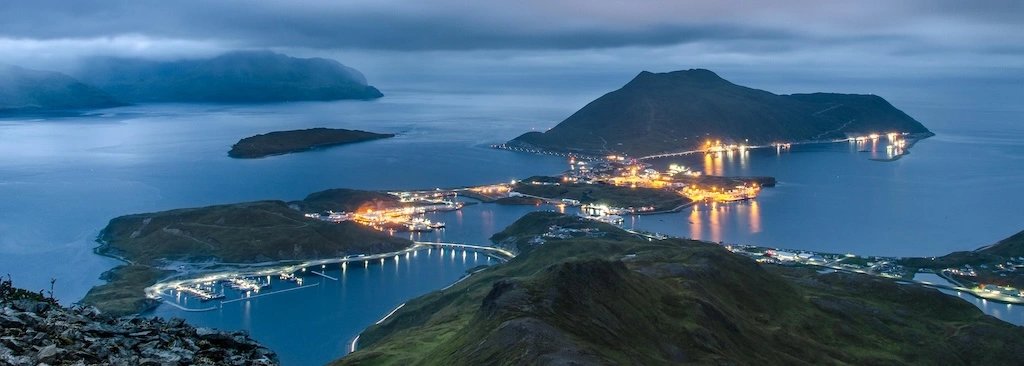 Landscape of Unalaska taken from Pyramid Peak